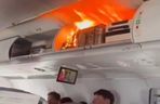 Pożar w samolocie pełnym ludzi! Płomienie buchały tuż nad głowami