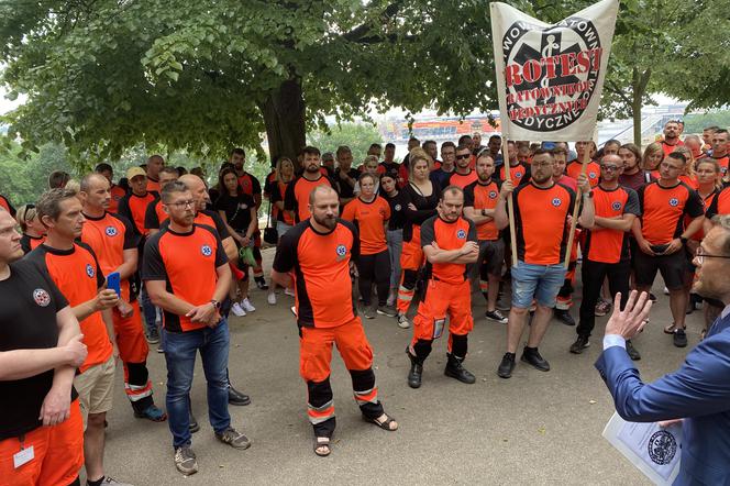 Protest ratowników medycznych Szczecin