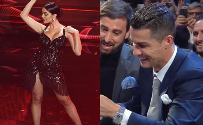 Georgina Rodriguez zatańczyła tango w Sanremo! Cristiano Ronaldo pękał z dumy [WIDEO]