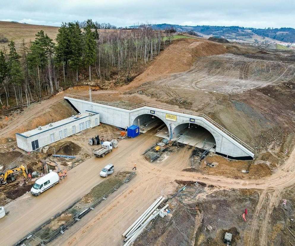 Budowa S3 Bolków - Kamienna Góra. Luty 2024