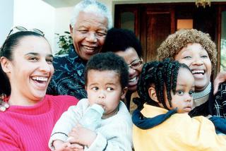 Nelson Mandela z rodziną 