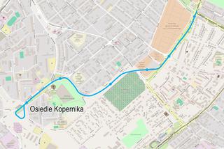 Koncepcja planowanej trasy tramwajowej na os. Kopernika.