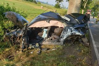 Młody kierowca uderzył Audi w drzewo. Nie żyje 19-latka
