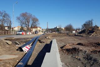 Budowa ronda na skrzyżowaniu Szybowników z Wolińską w Lesznie