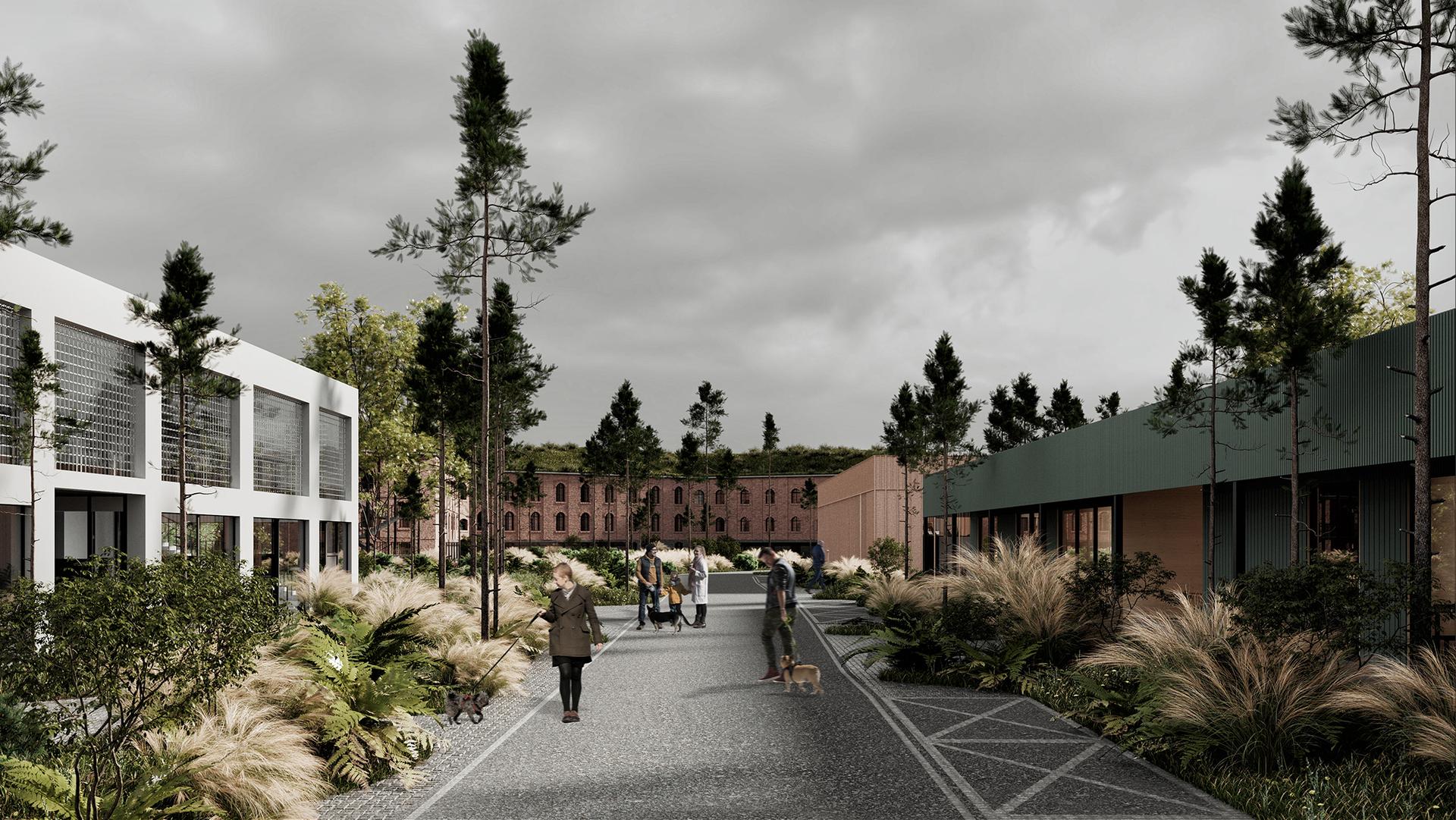 Główny kręgosłup urbanistyczny założenia