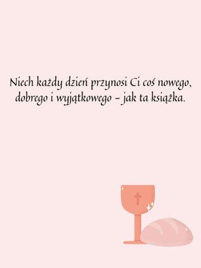 Dedykacja na komunię do książki