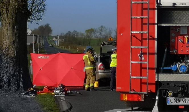 Tragedia pod Nakłem. Kierowca roztrzaskał się na drzewie