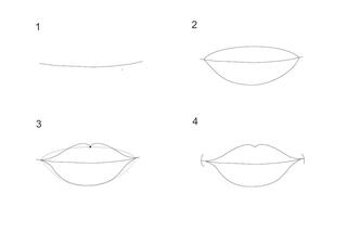 Jak narysować usta? Przykładowy szkic ust