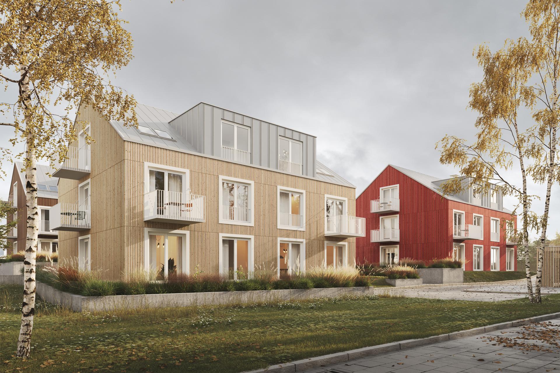 Drewniane osiedle socjalne pod Białymstokiem