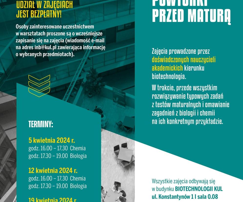 Powtórki przed maturą - plakat 