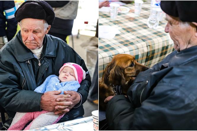 Ukraina. Wywiózł z ostrzeliwanej wsi: syna, synową, troje wnuków i psa! 84-latek pokonał najdłuższą trasę w życiu [ZDJĘCIA]