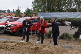 Olsztyn. Budowa nowej jednostki straży pożarnej przy ul. Witosa. Za nami symboliczne wbicie łopaty [ZDJĘCIA]