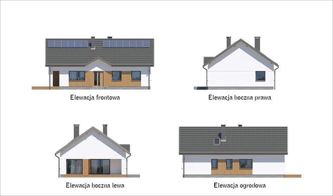 Projekt domu Polecany z katalogu Muratora - wizualizacje, plany, rysunek