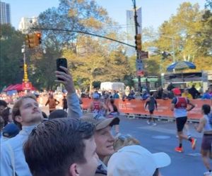 Katarzyna cichopek dopinguje męża na Maratonie Nowojorskim