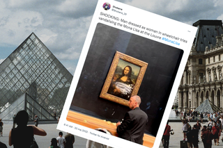 Mona Lisa obrzucona tortem! Skandal w Luwrze [WIDEO]
