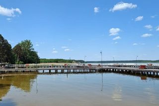 plaża miejska w Augustowie nad jeziorem Necko