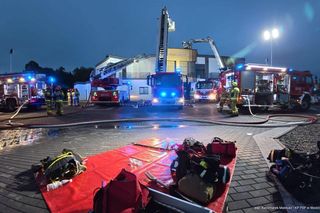 Pożar domu przyjęć w Mszanie