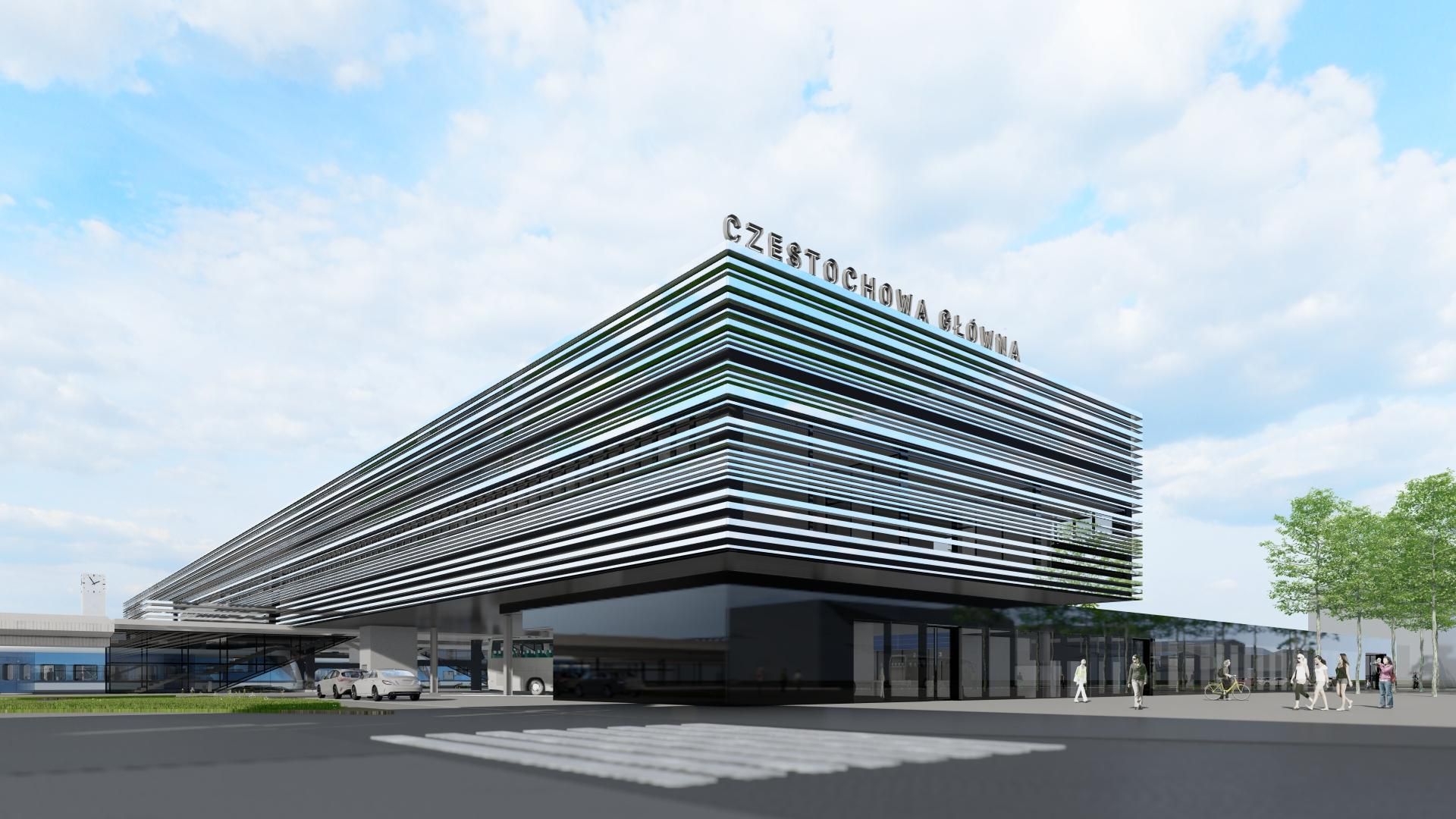 Nowy dworzec w Częstochowie - wizualizacja