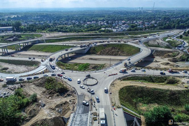 Węzeł Mistrzejowice - budowa. Zobacz jak powstaje jeden z najbardziej skomplikowanych obiektów na S7