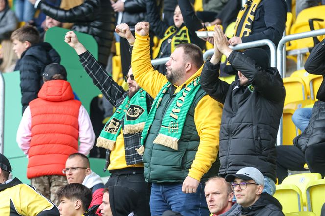 Kibice na meczu GKS Katowice - Lech Poznań
