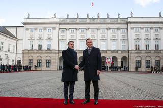 Spotkanie Prezydenta Andrzeja Dudy z Prezydentem Emmanuelem Macronem