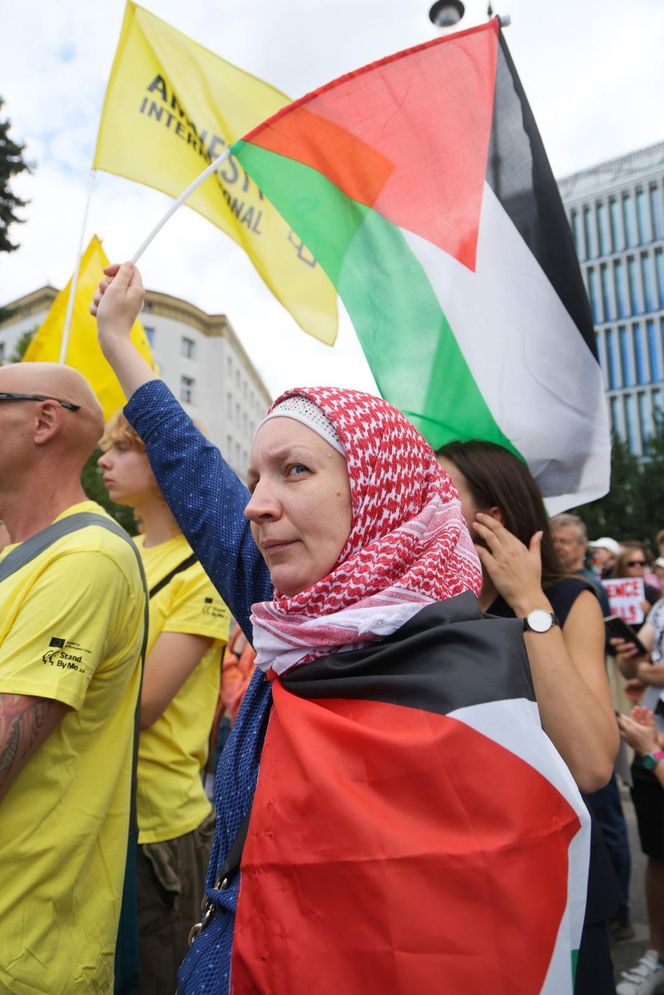 Marsz dla Palestyny przeszedł w niedzielę, 17 sierpnia ulicami Warszawy