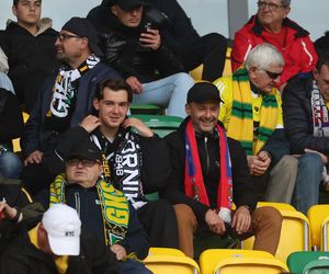 Kibice na meczu GKS Katowice - Lech Poznań