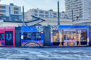Świąteczny tramwaj w Warszawie 