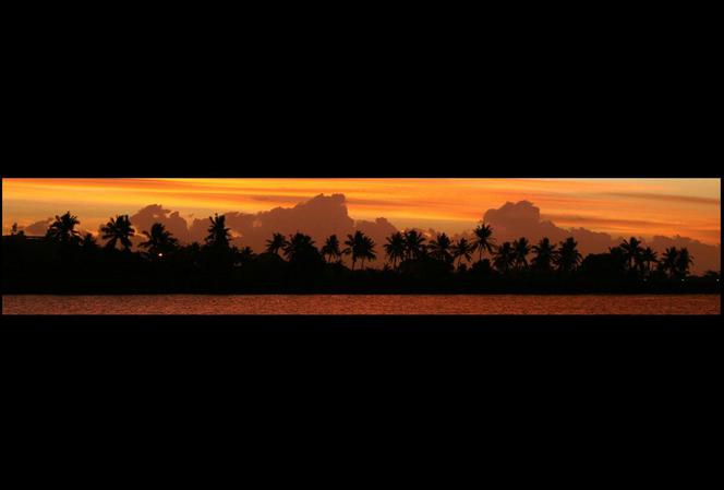 Zachód słońca w Apia na Samoa