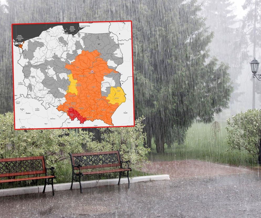 Niż genueński nad Polską. IMGW zaktualizowało mapę ostrzeżeń. Kiedy skończy się deszcz?