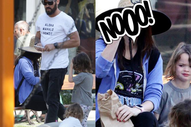 Megan Fox i Brian Austin Green z dziećmi w parku