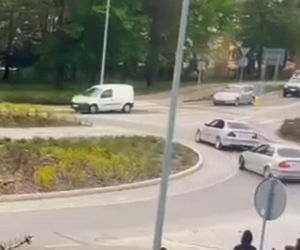 Przed maturą „driftowali” na rondzie w Tomaszowie Lubelskim
