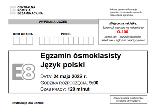 Egzamin ósmoklasisty 2022 język polski - odpowiedzi, arkusz CKE,  zadania. Co było na testach?