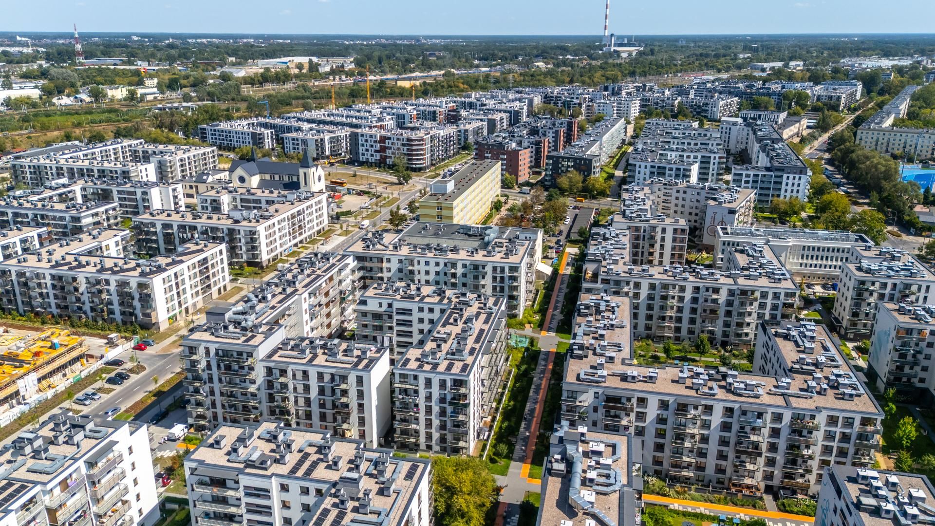 Nowe osiedla na pograniczu Kamionka i Grochowa w Warszawie