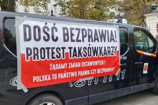 Protest taksówkarzy w Warszawie. Napisali petycję do ministra sprawiedliwości