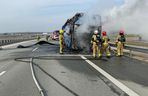 Pożar autokaru na autostradzie A2. Dzieci jechały nim na wycieczkę do Warszawy