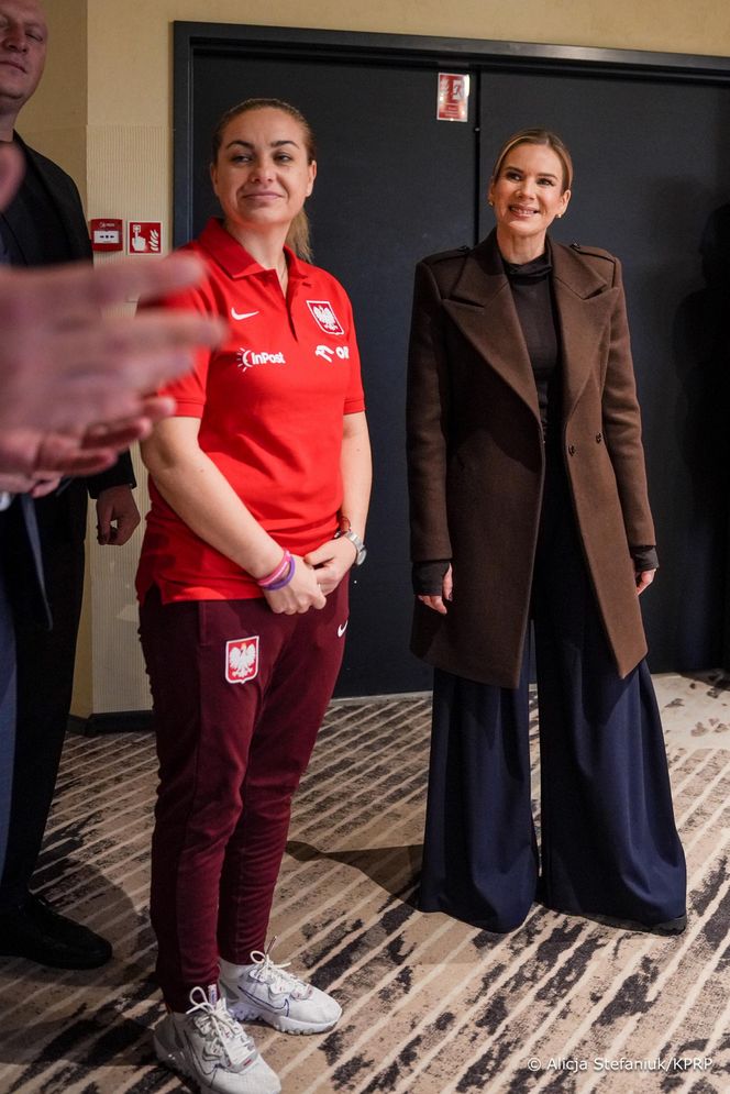 Marta Nawrocka spotkała się z reprezentacją Polski kobiet