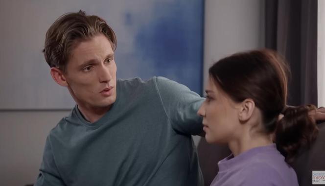 Pierwsza miłość odc. 3717. Kalina (Magdalena Wieczorek), Oskar (Filip Gurłacz)