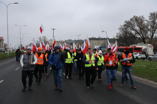Protest rolników 20 marca w Lublinie. Przeszli ulicami miasta pod LUW