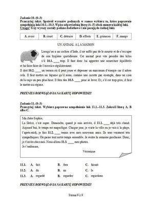 Egzamin gimnazjalny z języka francuskiego poziom podstawowy - zobacz arkusze, pytania i odpowiedzi.