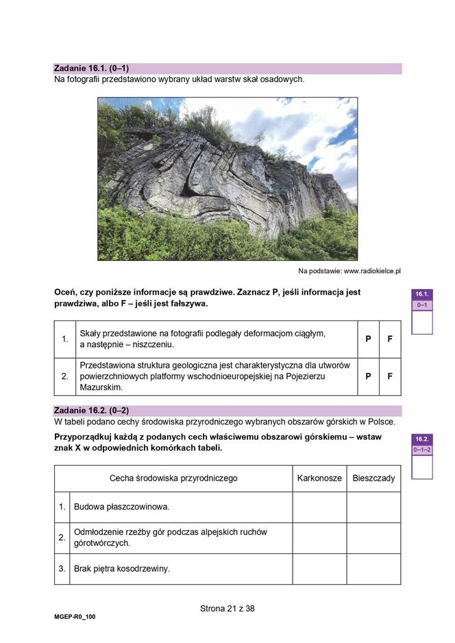 Matura próbna 2024 geografia