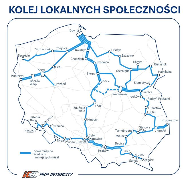 PKP Intercity mapka