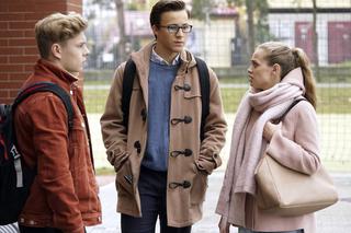 Barwy szczęścia, odc. 2032. Oliwka (Wiktoria Gąsiewska), Tymon (Jakub Wróblewski), Kajtek (Jakub Dmochowski)