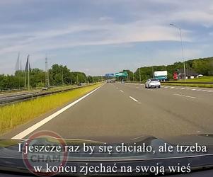 Autostrada A4. Drogowy szeryf filmuje własne wykroczenie