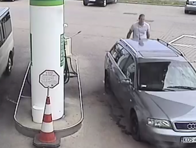 Kradzież paliwa na stacji w Kętach