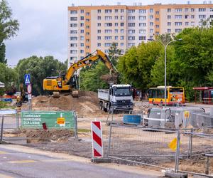 Budowa tramwaju na Stegny w Warszawie