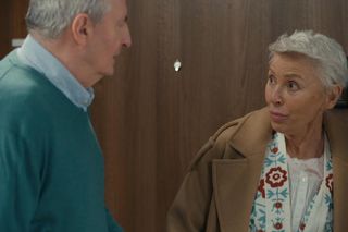 „Barwy szczęścia, odcinek 3036. Krystyna (Hanna Bieluszko), Krzysztof (Jacek Kałucki)