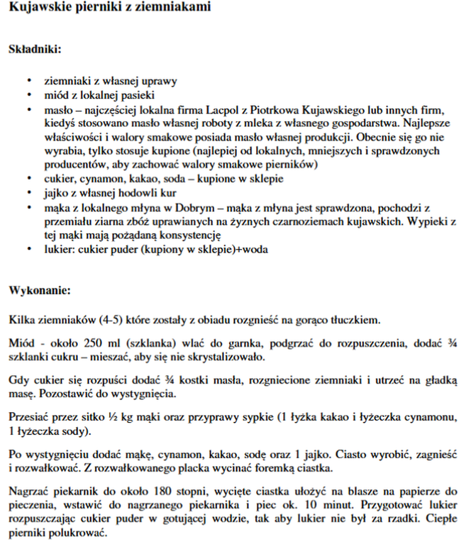 Kujawsko-pomorskie pierniki z ziemniakami