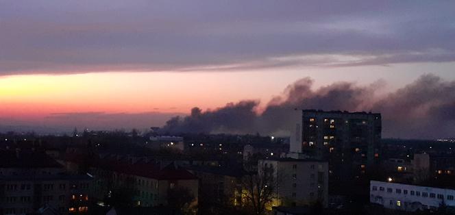 Pożar hali Cersanitu w Starachowicach