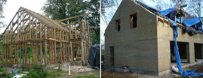 Dom z konopi: konstrukcja drewniana